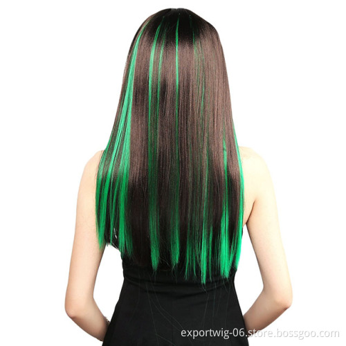 Wholesale Crochet Hair Colorful Synthetic Braids Straight Hair Coloured Braids Clip In Hair Extension